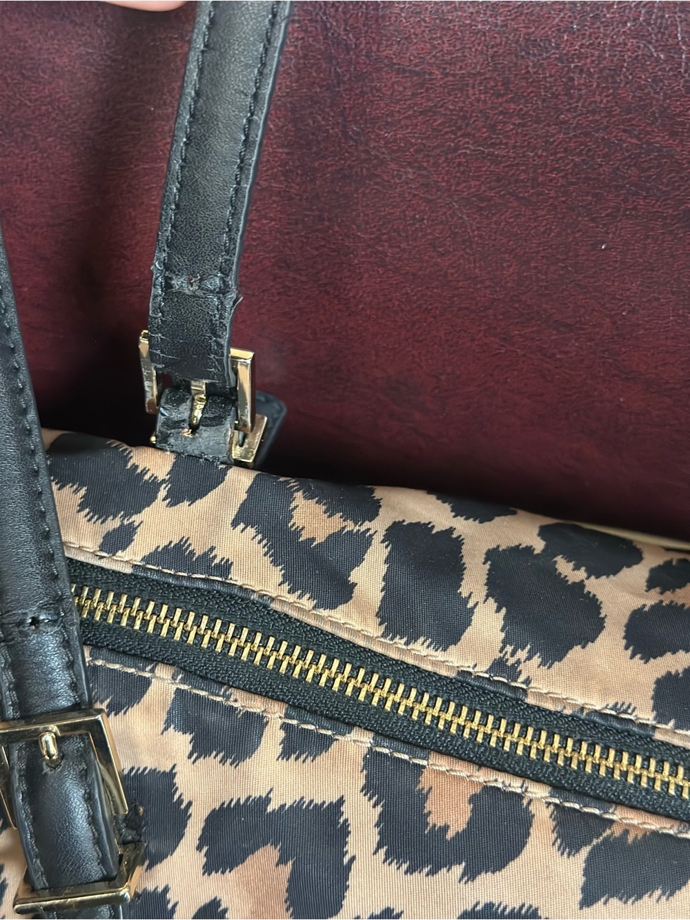 kate spade Leopard-Print Tote in Tan and Black - Picture 6 of 11